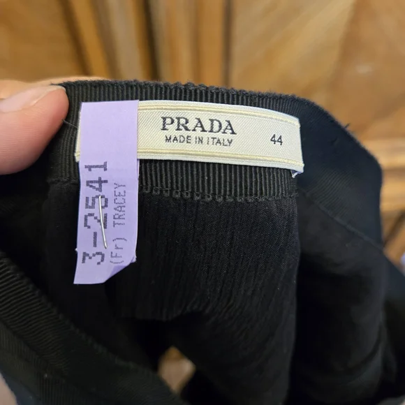 Prada Black Textured A-Line Skirt - Picture 4 of 6